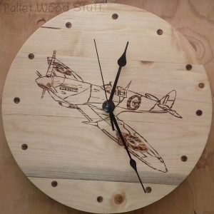 Pallet Wood Clock SPITFIRE Made to Order