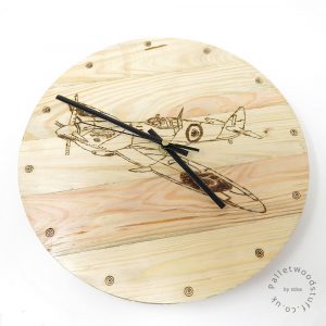 Pallet Wood Clock SPITFIRE | Handmade to Order
