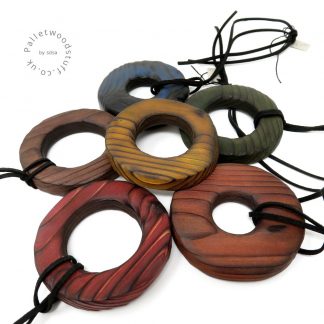 Rustic Palletwood Pendants - Various Colours
