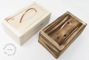 Sgousugiban and bare palletwood boxes
